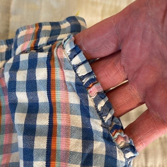 Mini Boden Girl’s 7 Years 122 cm Blue And Orange Shorts GUC - Picture 2 of 5